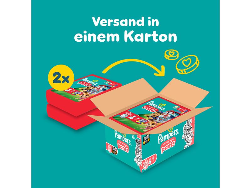 Pampers Windeln Baby Dry Pants Paw Patrol Maxi Grösse 4 Monatsbox 9-15 kg, 180 Stück