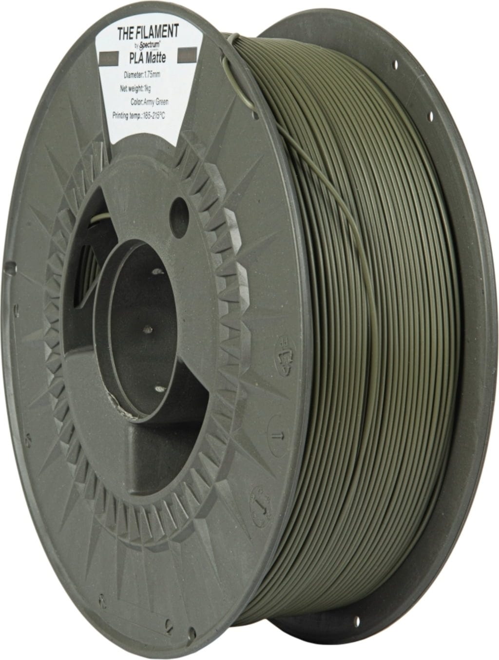 The Filament  PLA Matte Army Green, 1,75 mm / 1000 g    Mattes PLA für funktionale & dekorative Anwendungen in Army Green