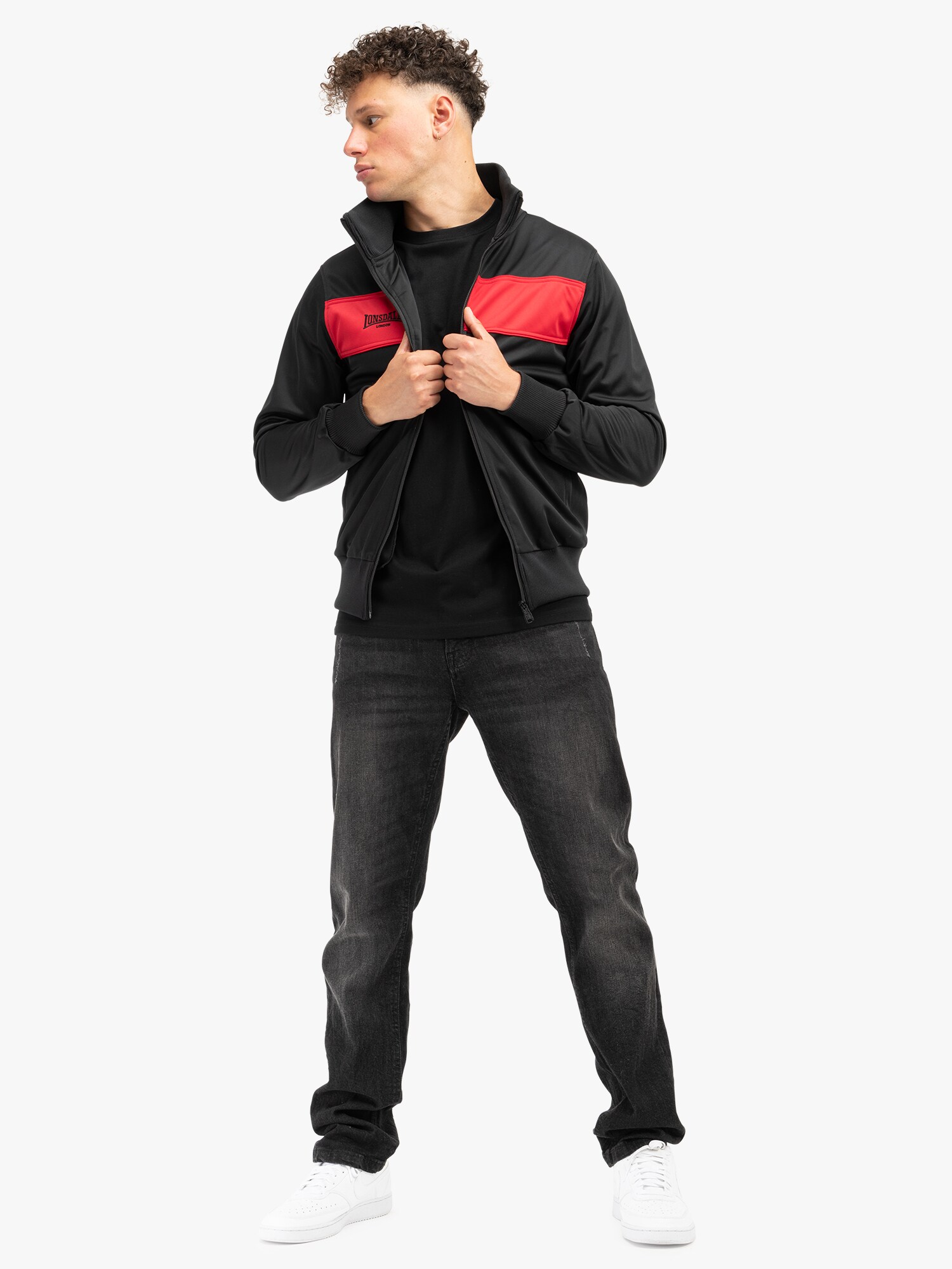 Lonsdale Herren Trainingsjacke schmale Passform ALNWICK