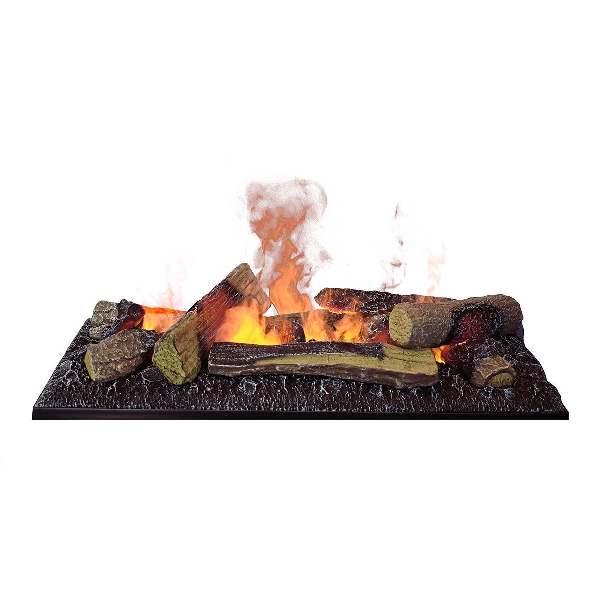 GLOW FIRE Elektrische haard 'Kleist' | Waterdamphaard met OMC 600 inclusief hout in zwart | HxBxD: 80x90x50 cm