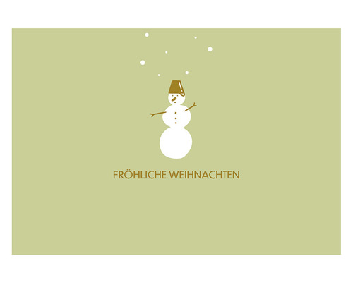 Kerstkaart Vrolijk Kerstfeest Sneeuwpop 14,8x10,5 cm