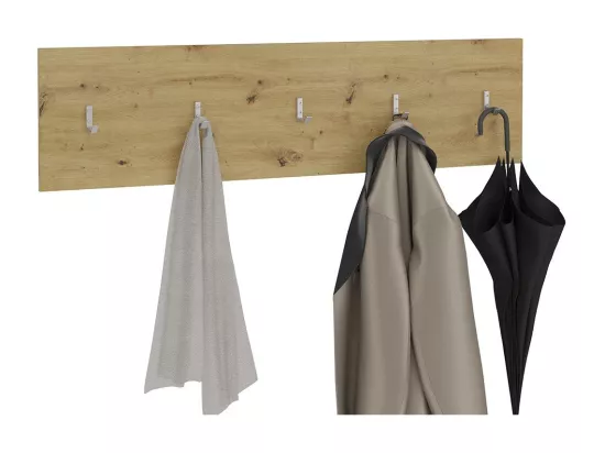 Porte manteau mural avec 5 crochets Belm 8 - L109 cm