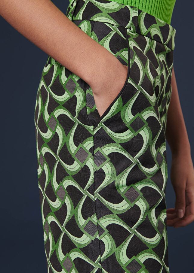 Short Samuelvert à motif graphique en jacquard
