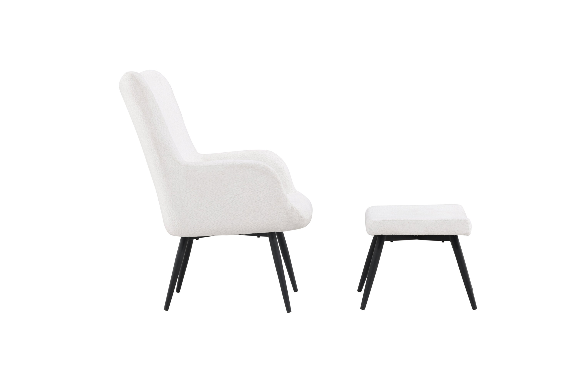 Malo Fauteuil - Wit bouclé
