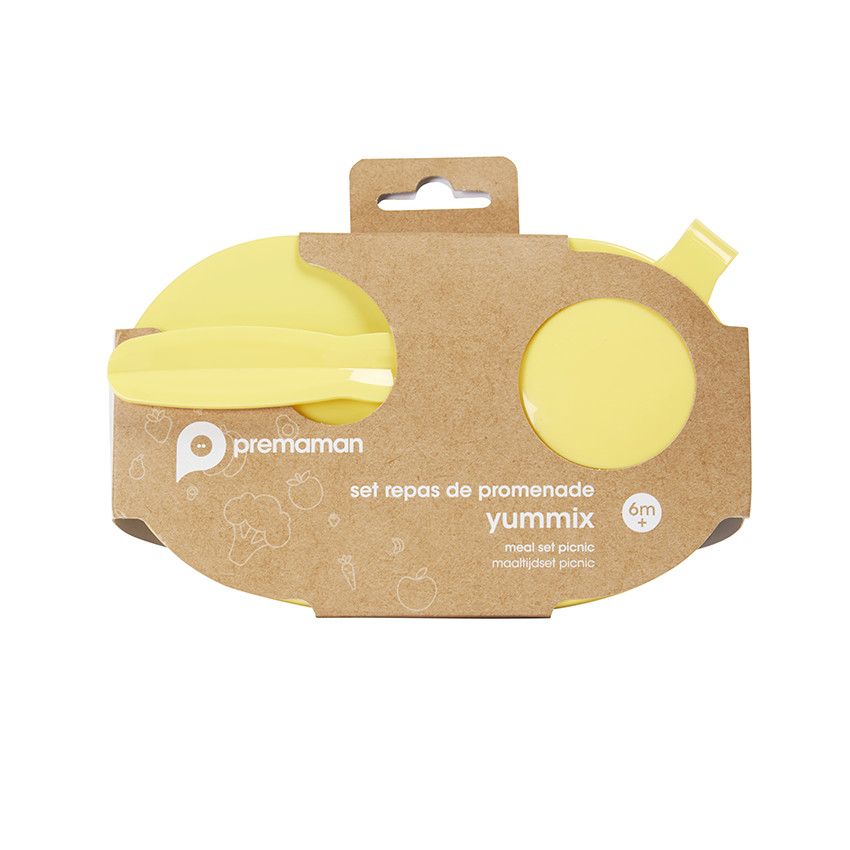 Set repas promenade Yummix Gris - Ecru