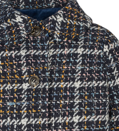 MarMar Mantel - Polyester/Wolle - Olive - Navy Kariert