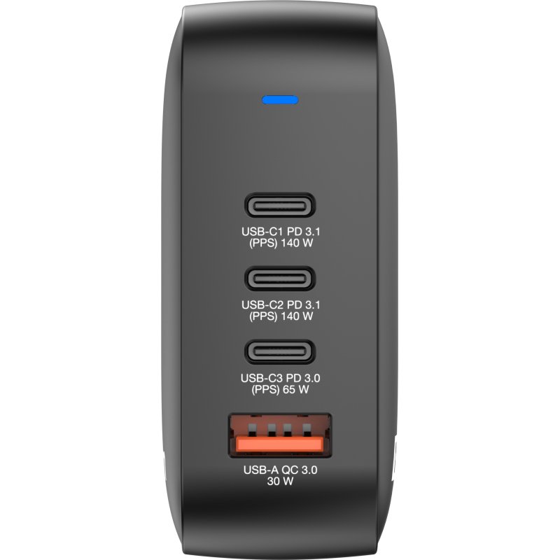 Verbatim Mini GaN Charger 165W Universel Noir Secteur Charge rapide Intérieure