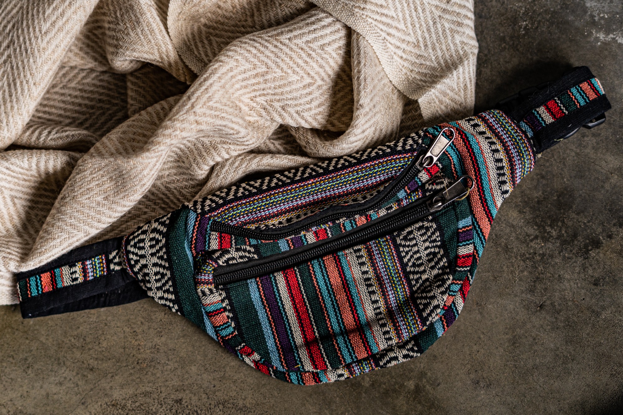 Gürteltasche Nepalstyle 'Sekani', multicolor, 100% Baumwolle günstig bestellen