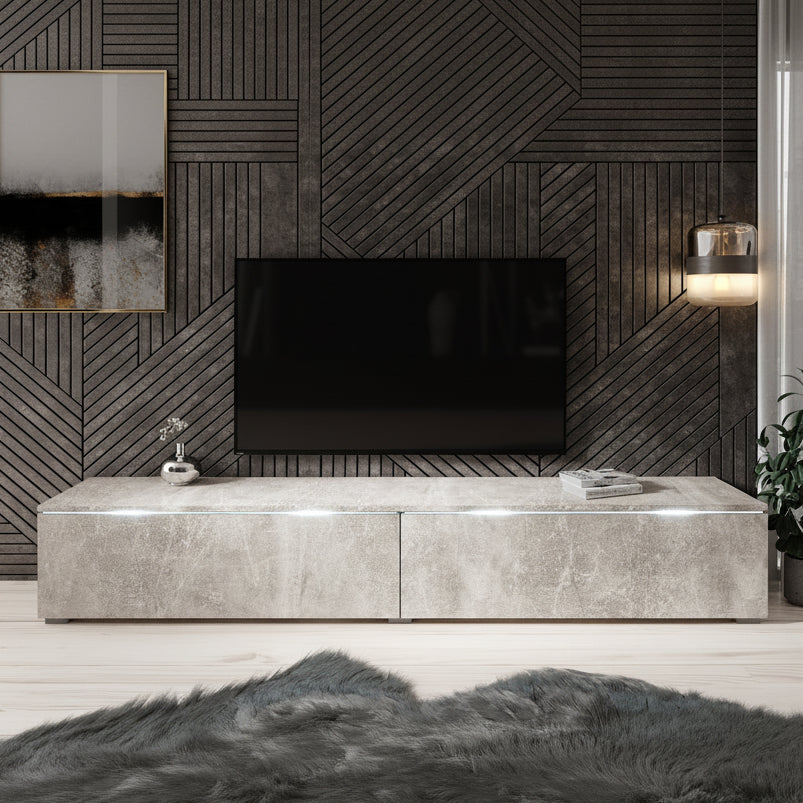 Dixon - TV-Meubel - Betonlook - 180 cm