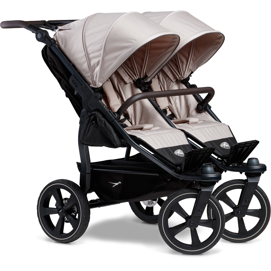 tfk Zwillingskinderwagen Duo 2 mit Luftkammer-Set Sand
