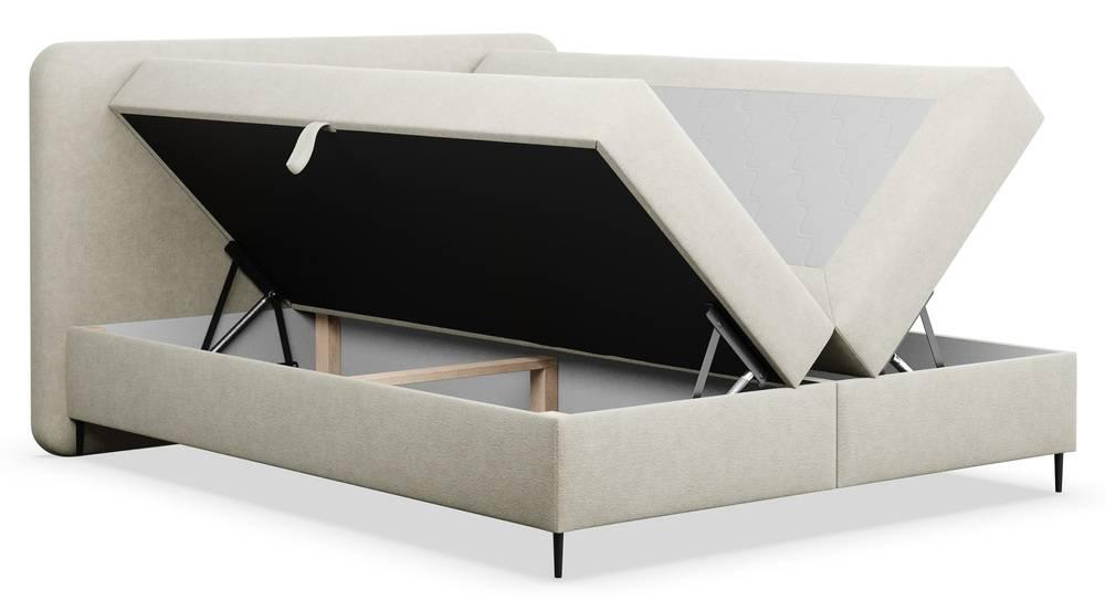 NADUVI Collection Boxspring Contero chenille 160 x 200 cm met