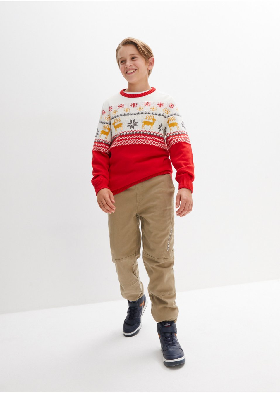 Pull en maille enfant avec motif de Noël