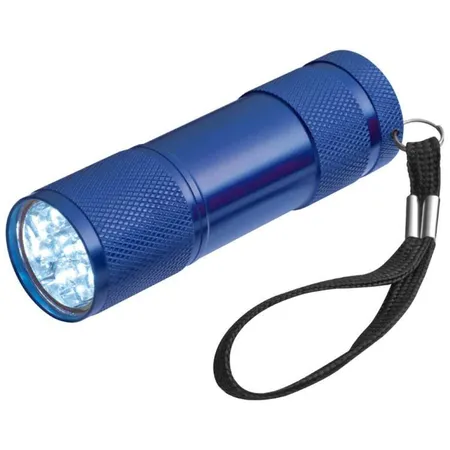 Macma LED Taschenlampe aus Aluminium mit 9 LED, blau