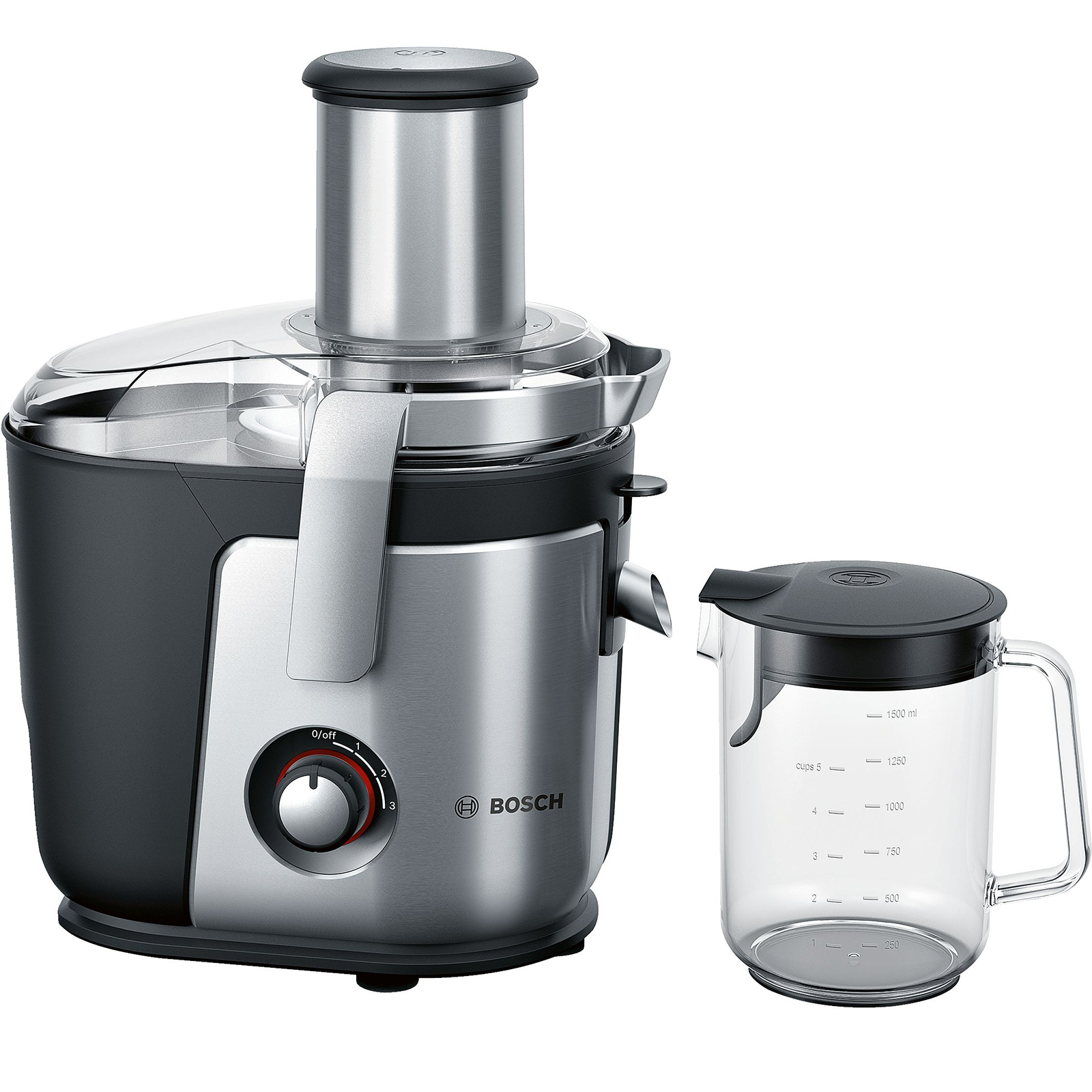 BOSCH Entsafter MES4010 - silber - mit Saftbehälter