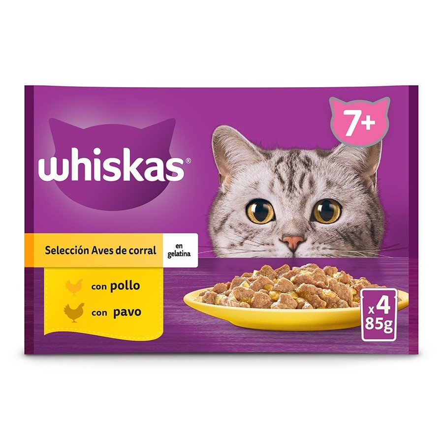 Whiskas Selection Birds Jelly em sachê para gatos idosos