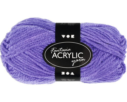 Lila acryl garen, lengte: 80m, 3-draads