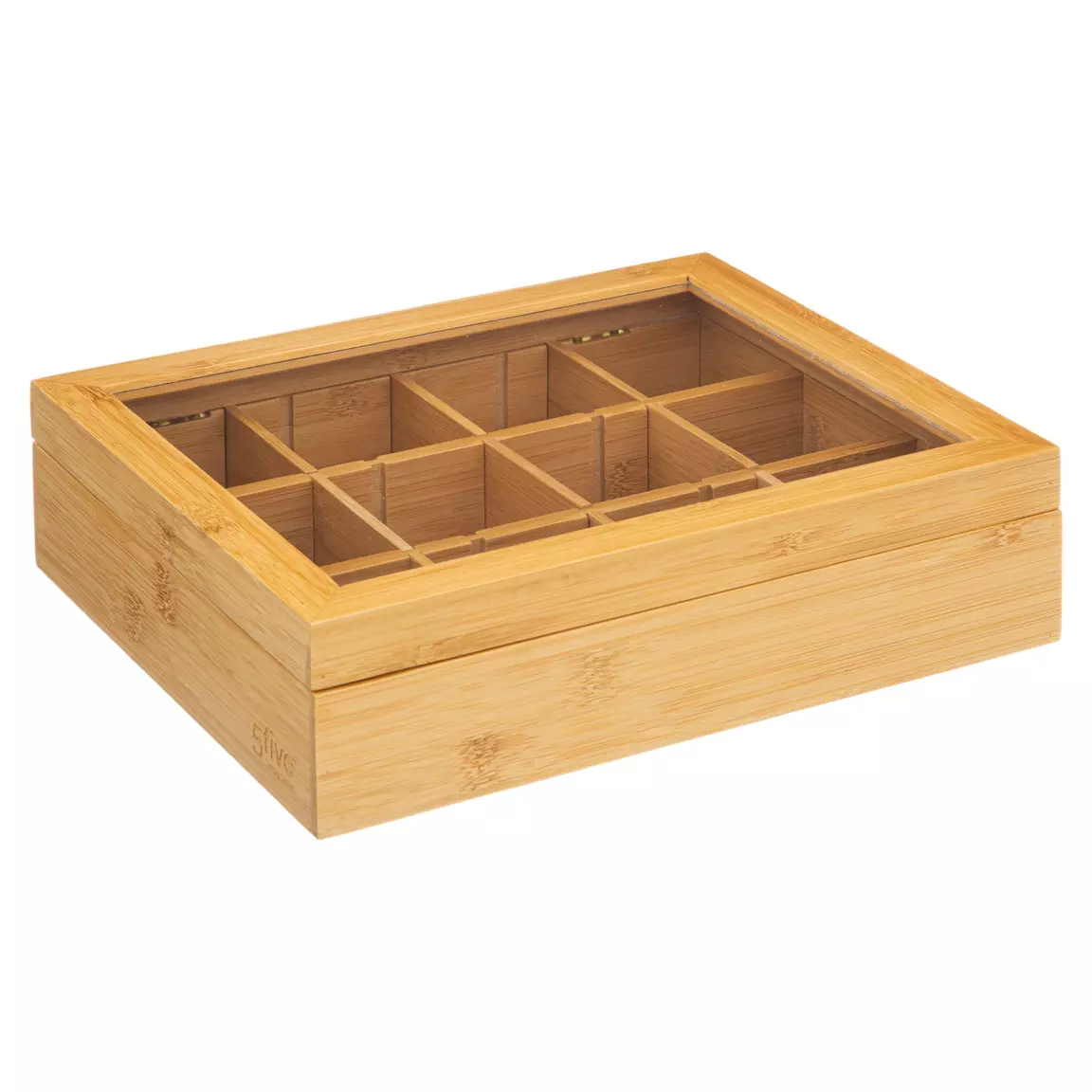 Boite de 12 compartiments amovibles (23 x 28 cm) Bambou Siao