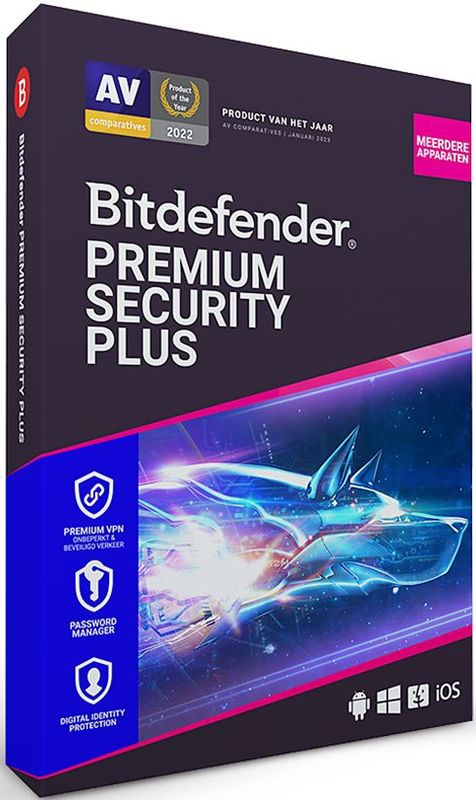 Bitdefender - Premium Security Plus - Antivirus - 10 Apparaten - 1 Jaar