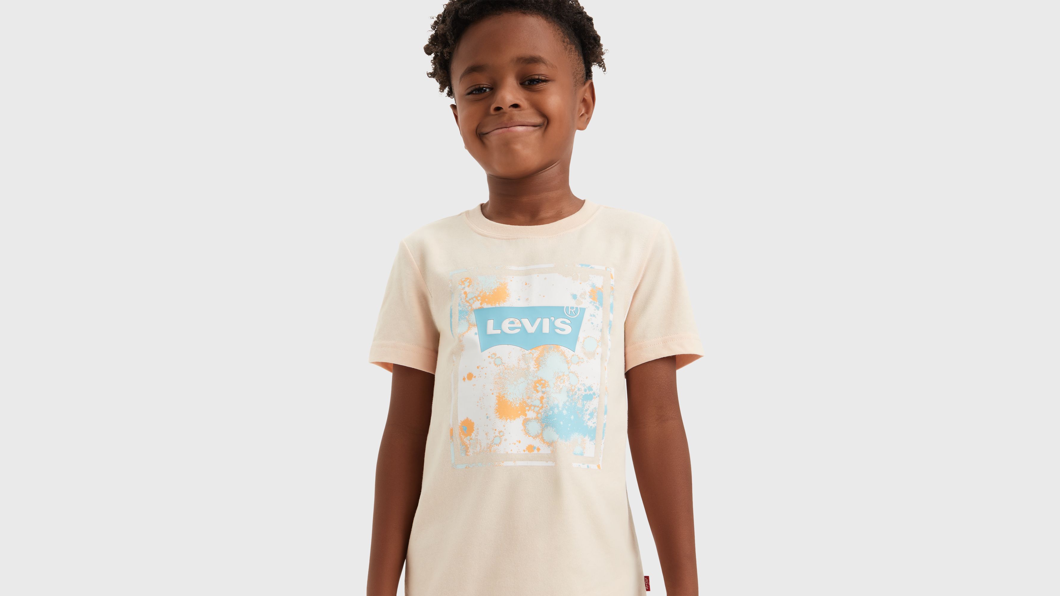 Enfant t-shirt Splatter Box - Pale Peach - Orange