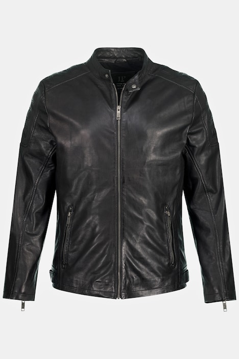 Lederjacke, Bikerstyle, feinstes Lamm-Nappa, Schulter-Steppung