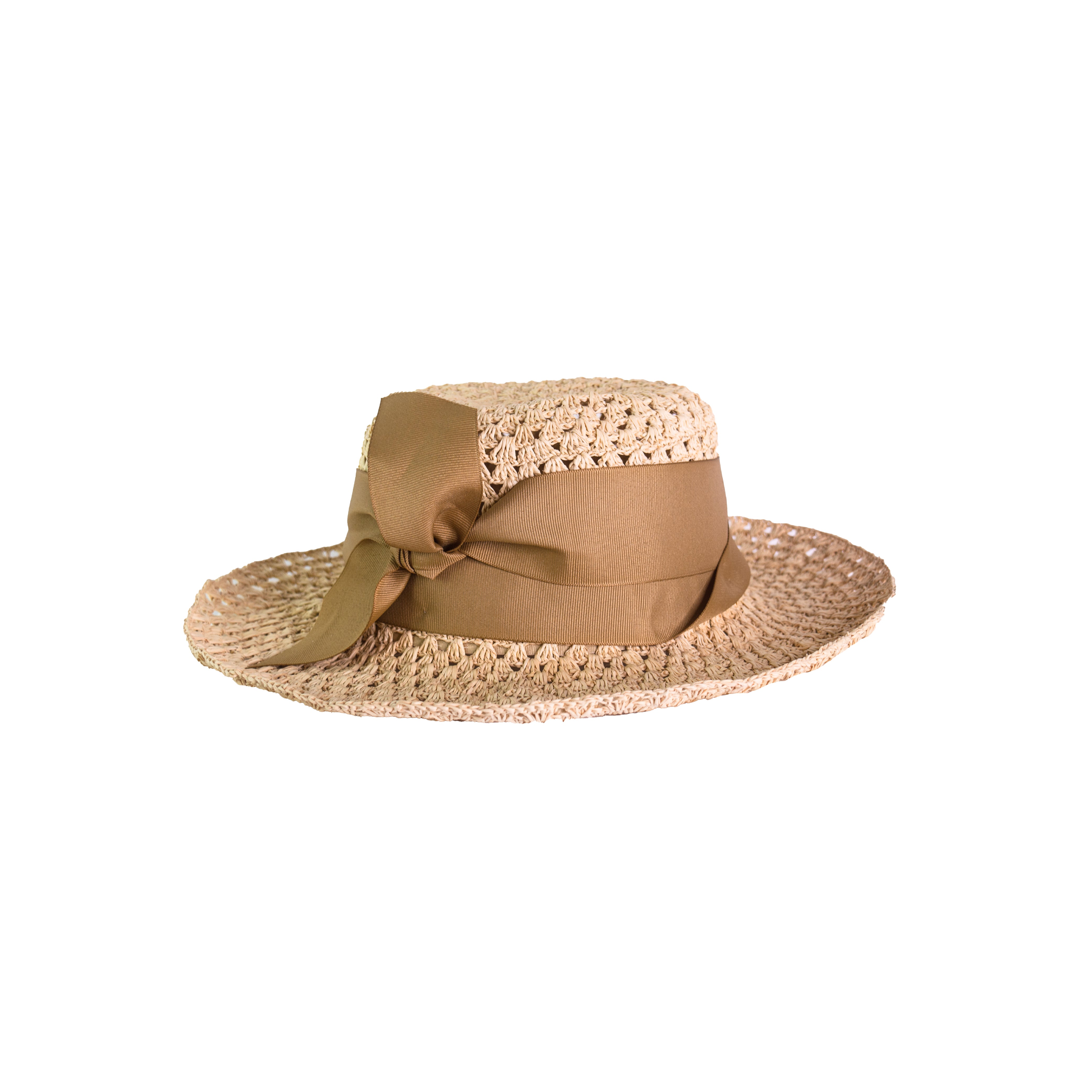 Chapeau hippie au crochet avec coquillages