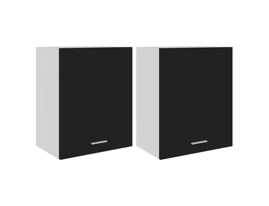 VIDAXL - Meuble haut Armoires de cuisine 2 pcs noir 50x31x60 cm aggloméré