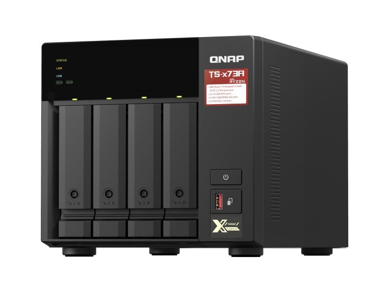 QNAP NAS TS-473A-8G 4-bay NAS mit 4 Laufwerkschächten