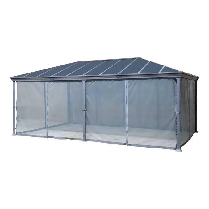 Moustiquaire pour pergola autoportante BELIZE Gris ardoise