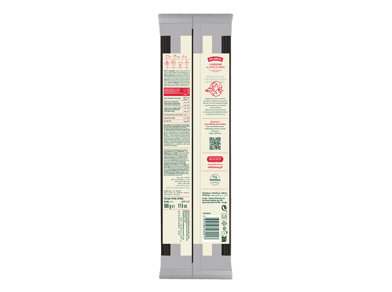 MASSA MILANEZA LINGUINE NERO DI SEPIA 500G
