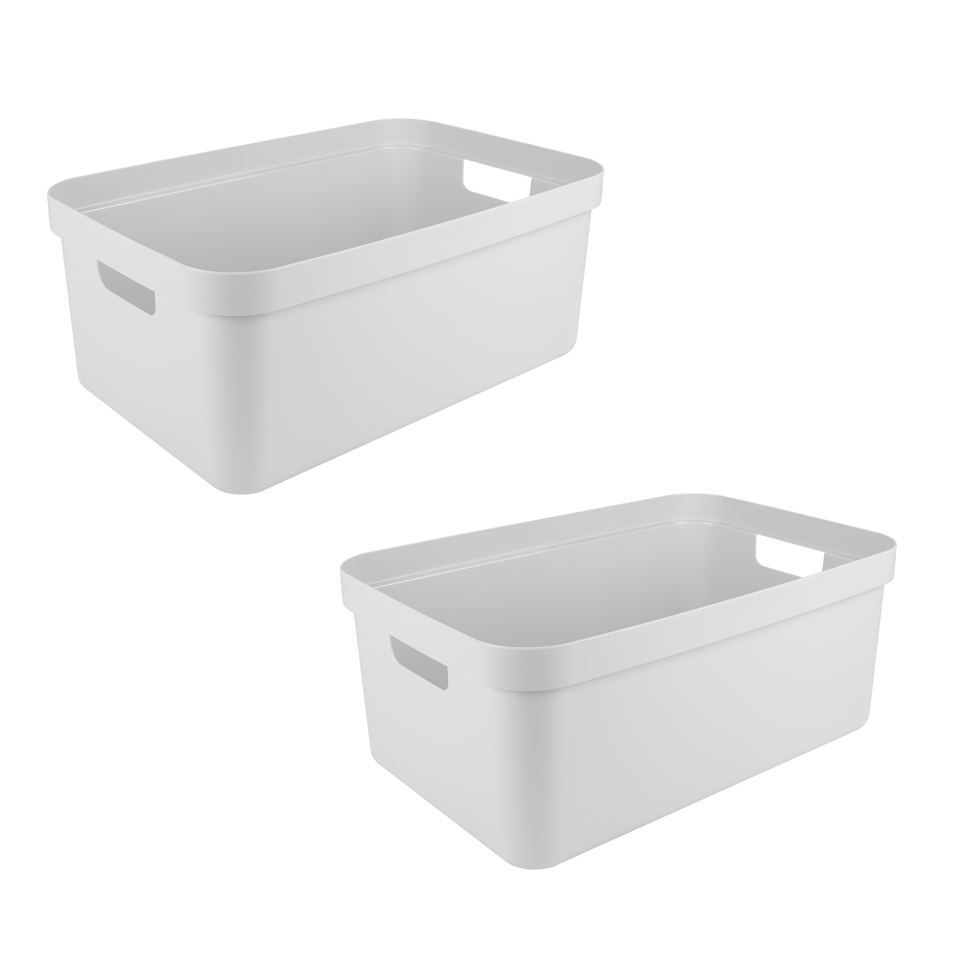 Sunware sigma home set van 2 45l opbergbox - wit