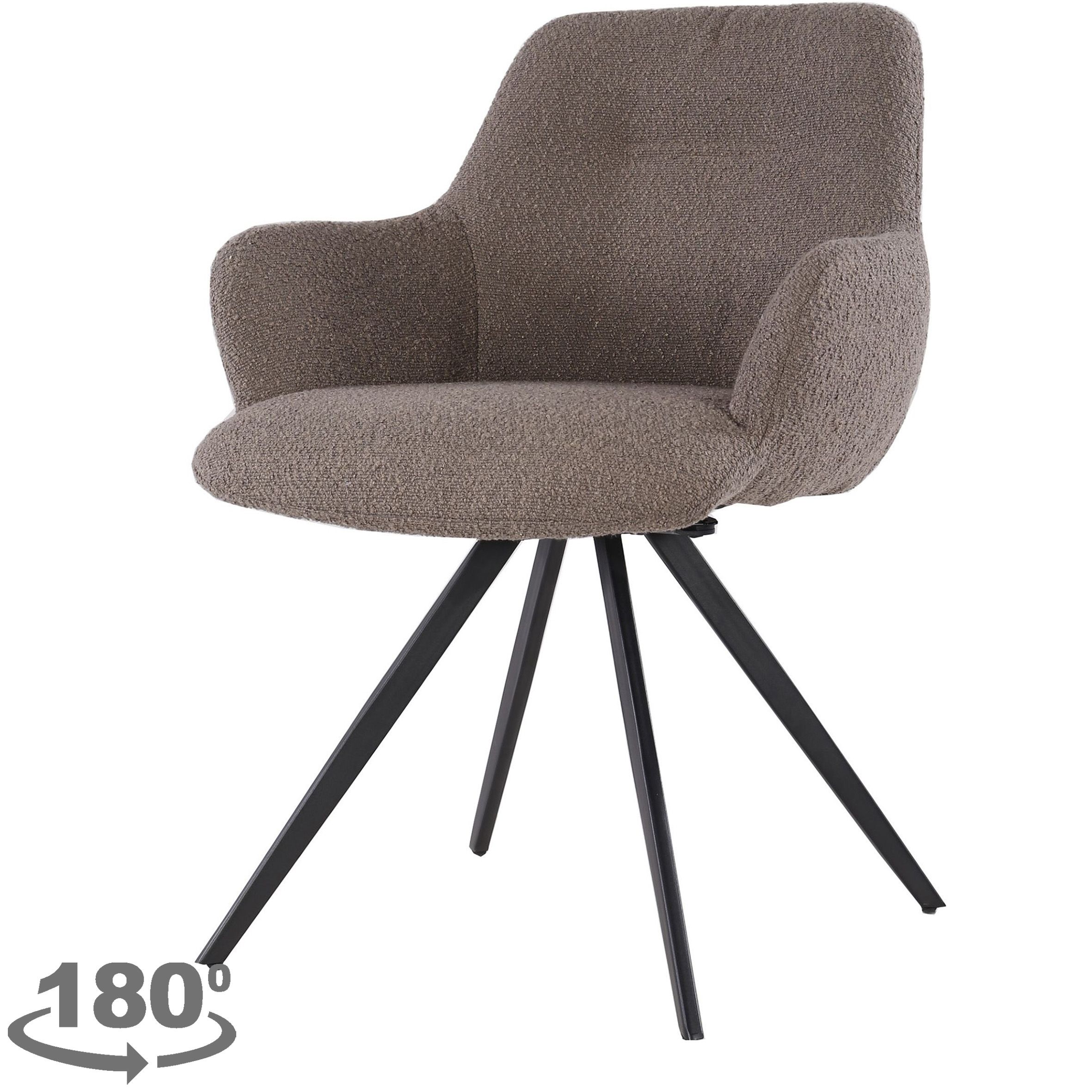 Eetkamerstoel Boucle Brown Doreen B61 x D65 x H83 cm