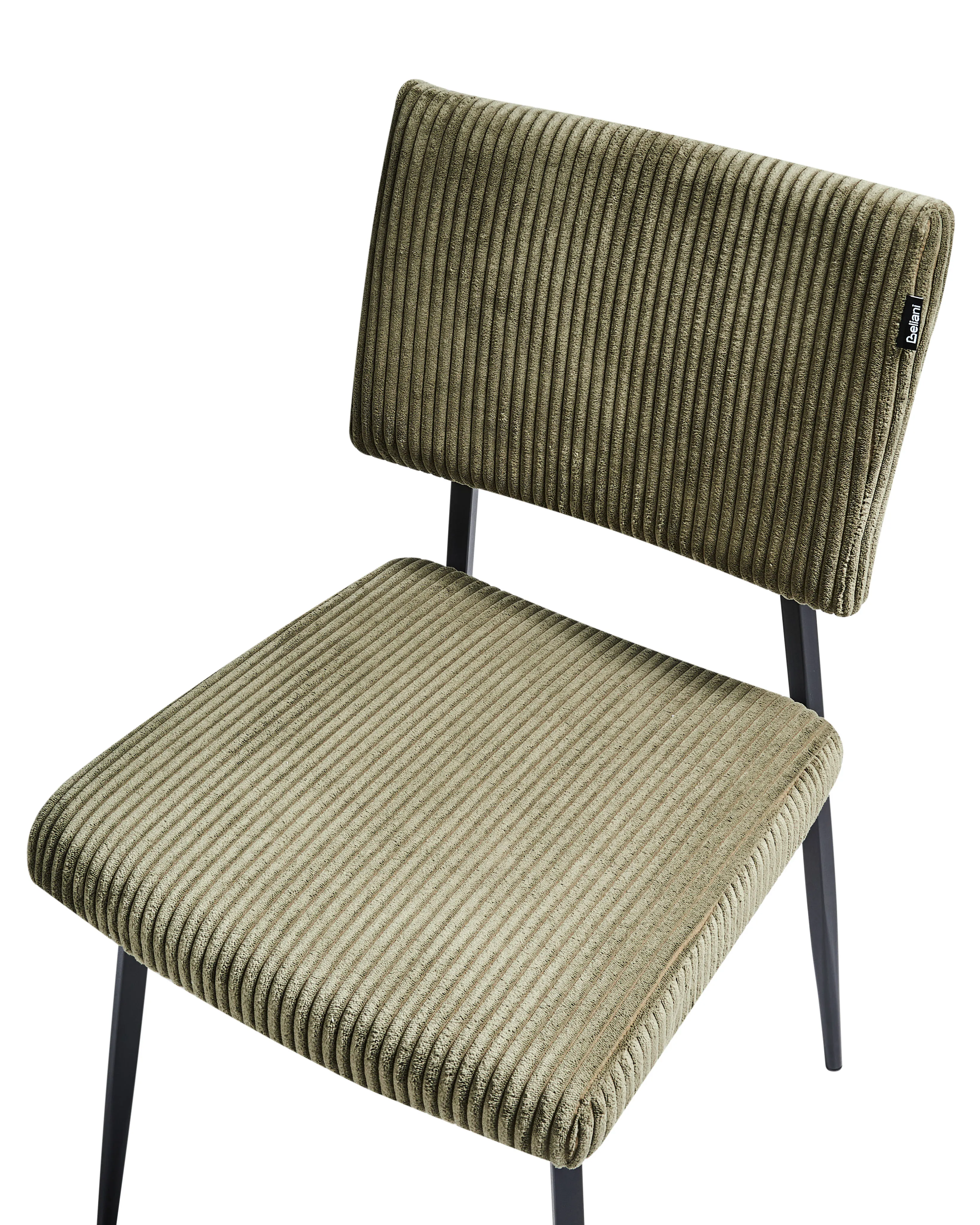 Set van 2 eetkamerstoelen STURGIS Corduroy Olijfgroen