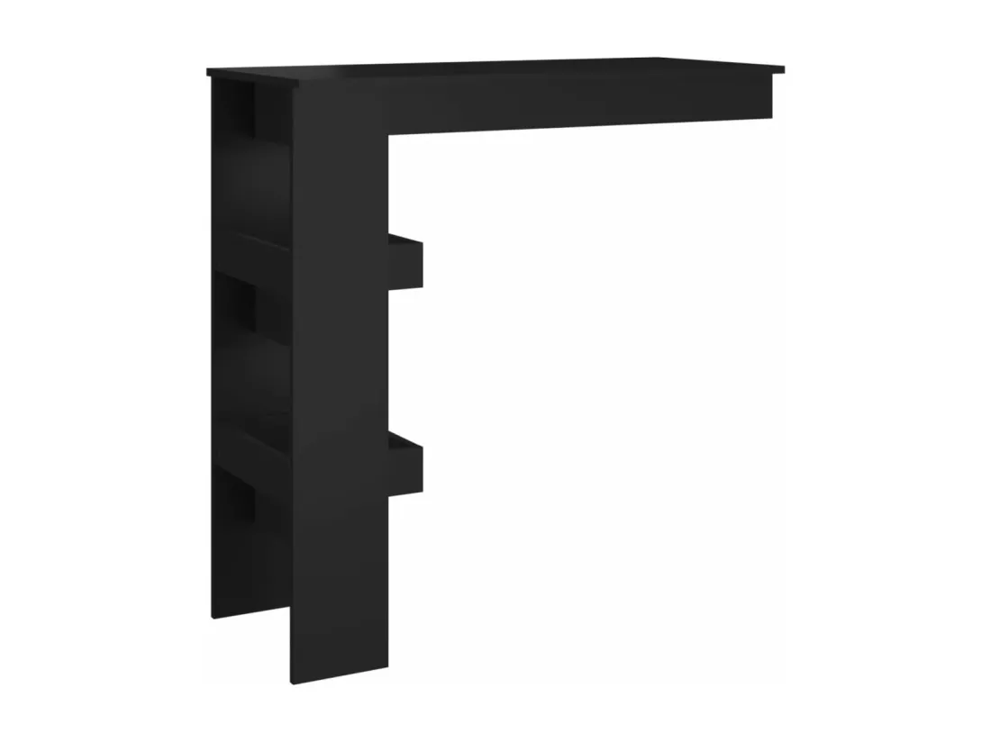 Table de bar murale Noir 102x45x103,5 cm Bois d'ingénierie