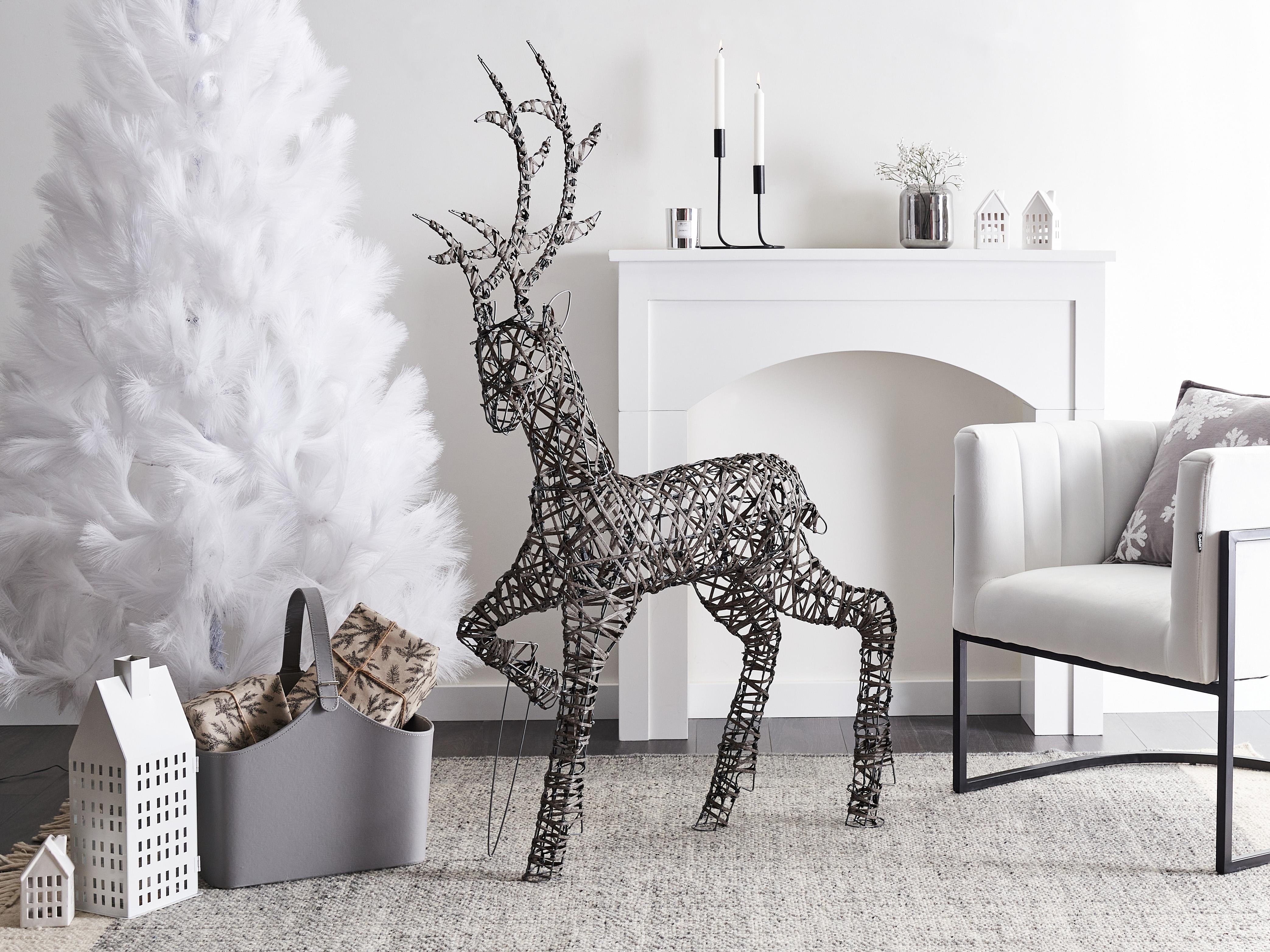 Buitendecoratie LED HUSAVIK Rendier 140 cm Zilver