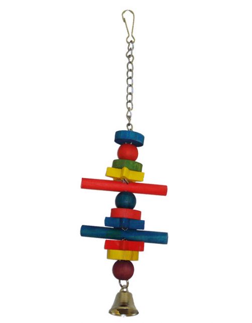 Happy Pet Vogelspeeltje Shootingstar - Vogelspeelgoed - Houtnerf per stuk Hout
