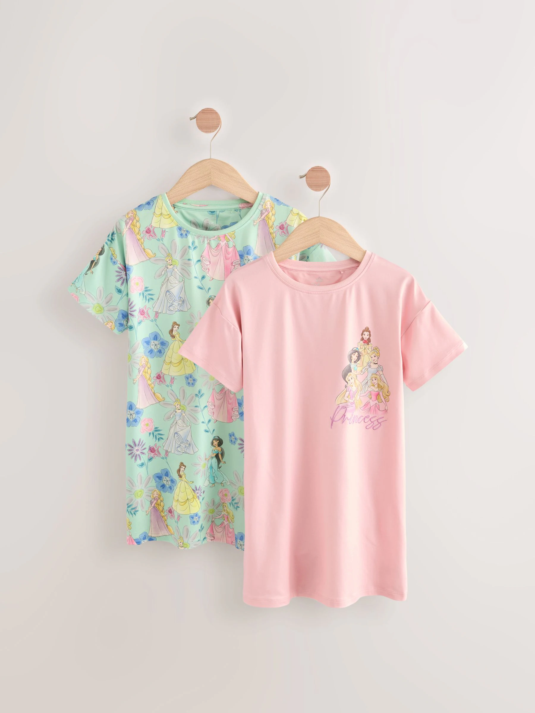 Roze - Disney Princess nachtjaponnen verpakking van 2 (2 - 12 jr)