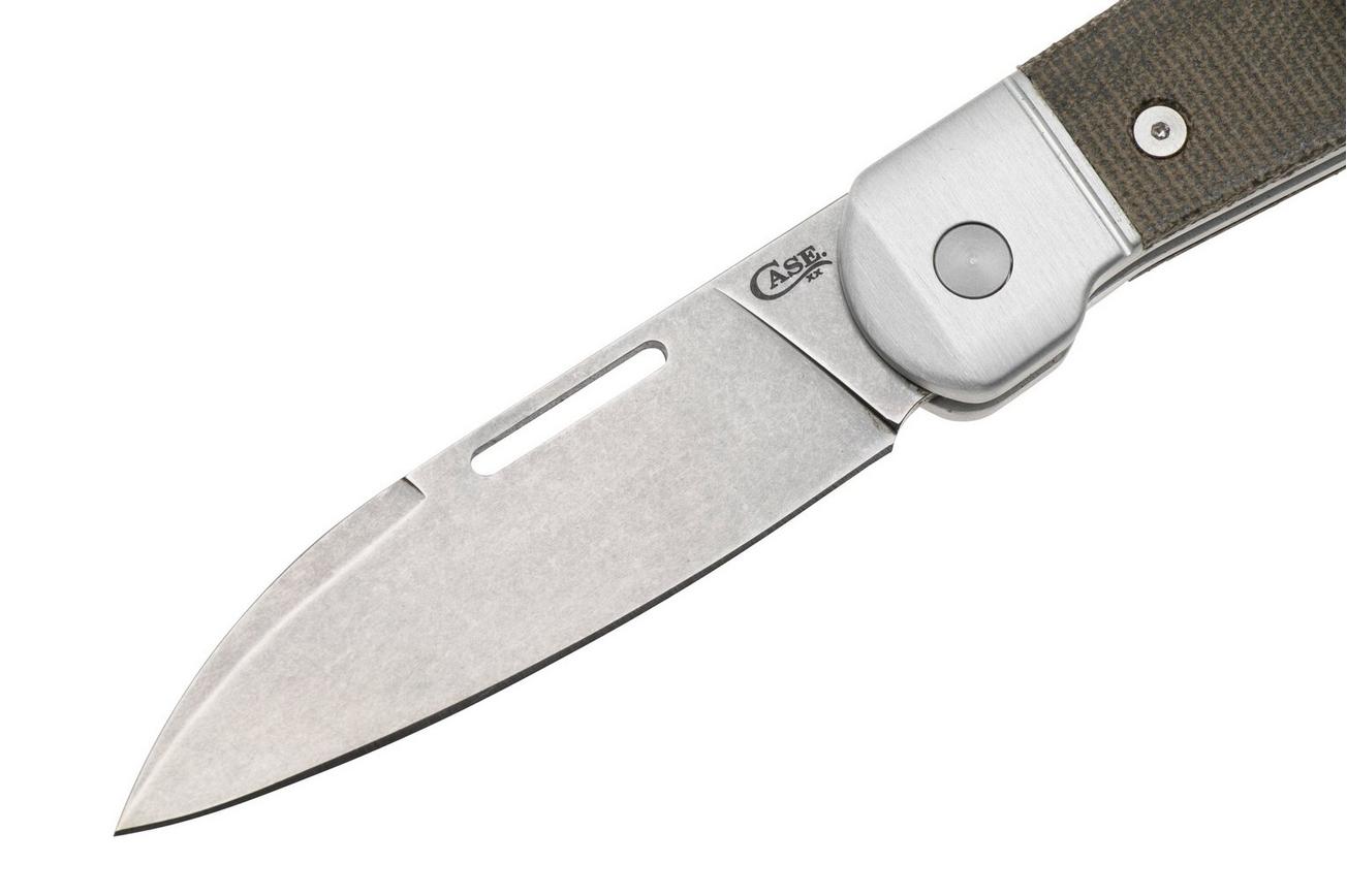 Case Highbanks 42231 Stonewashed CPM 20CV Green Canvas Micarta, zakmes