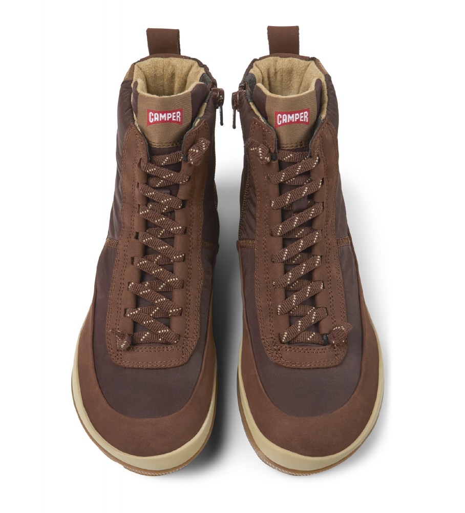 Botas Camper Peu Pista GM de couro marrom