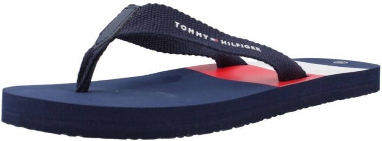 Tommy Hilfiger teenslippers donkerblauw Jongens Rubber 38