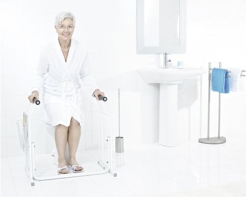 RIDDER Mobiele toiletstandaard SAM met opbergmand, wit