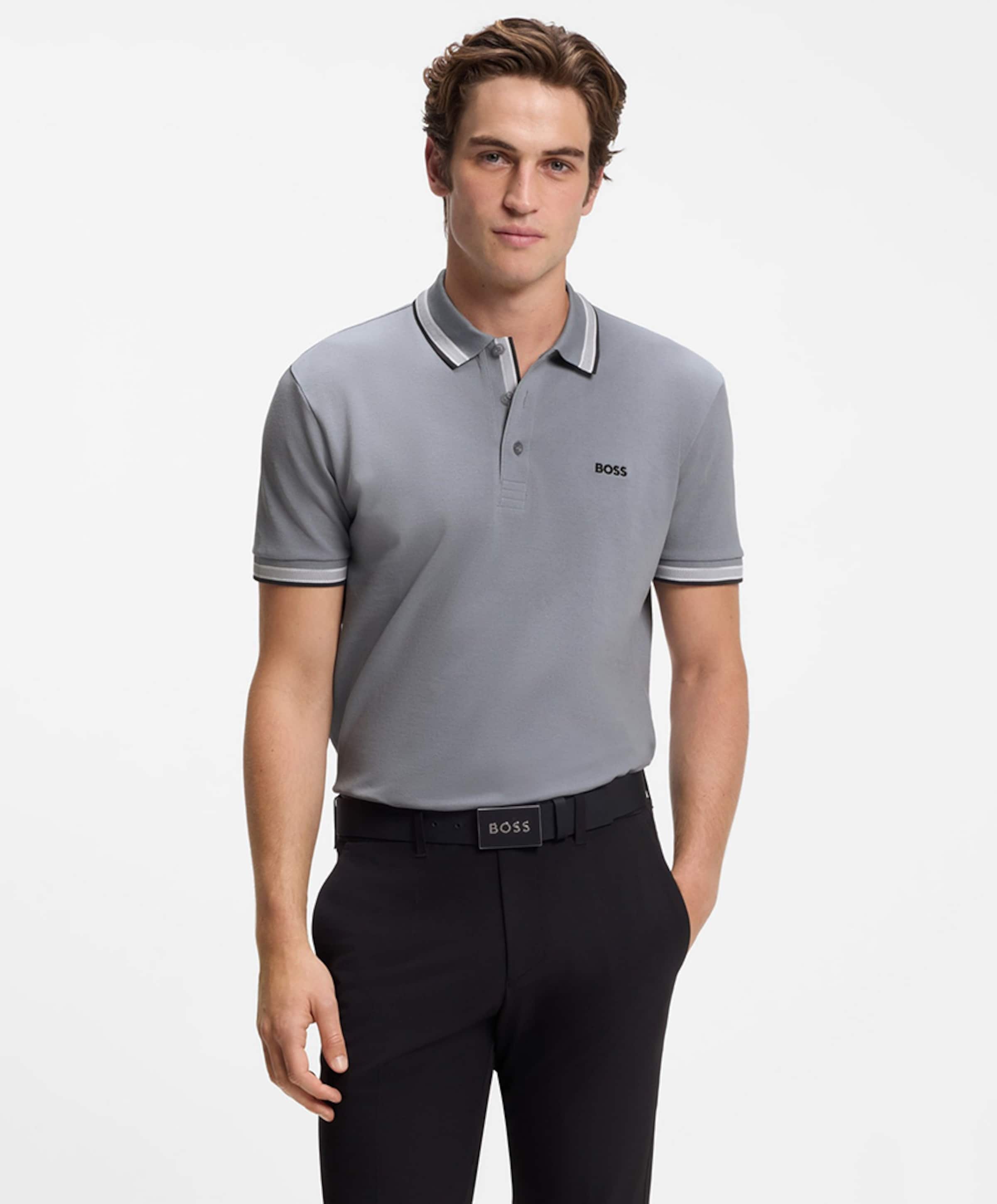 Boss Athleisure Heren polo grijs