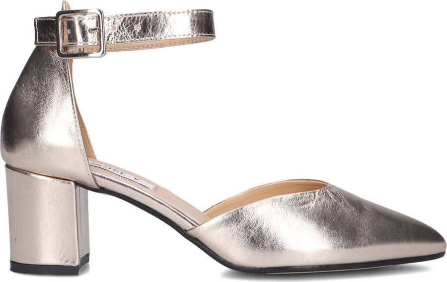Notre-v Rosegouden pumps met spitse neus