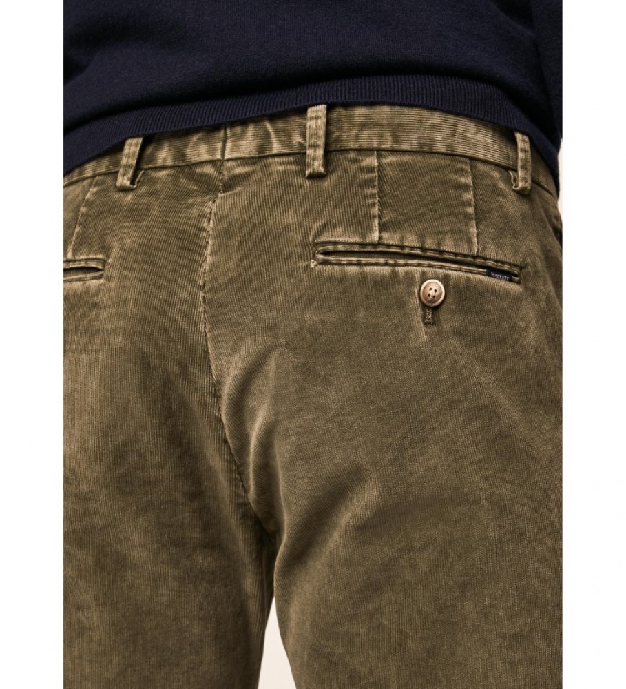 Calças chino de veludo cotelê Hackett, verdes