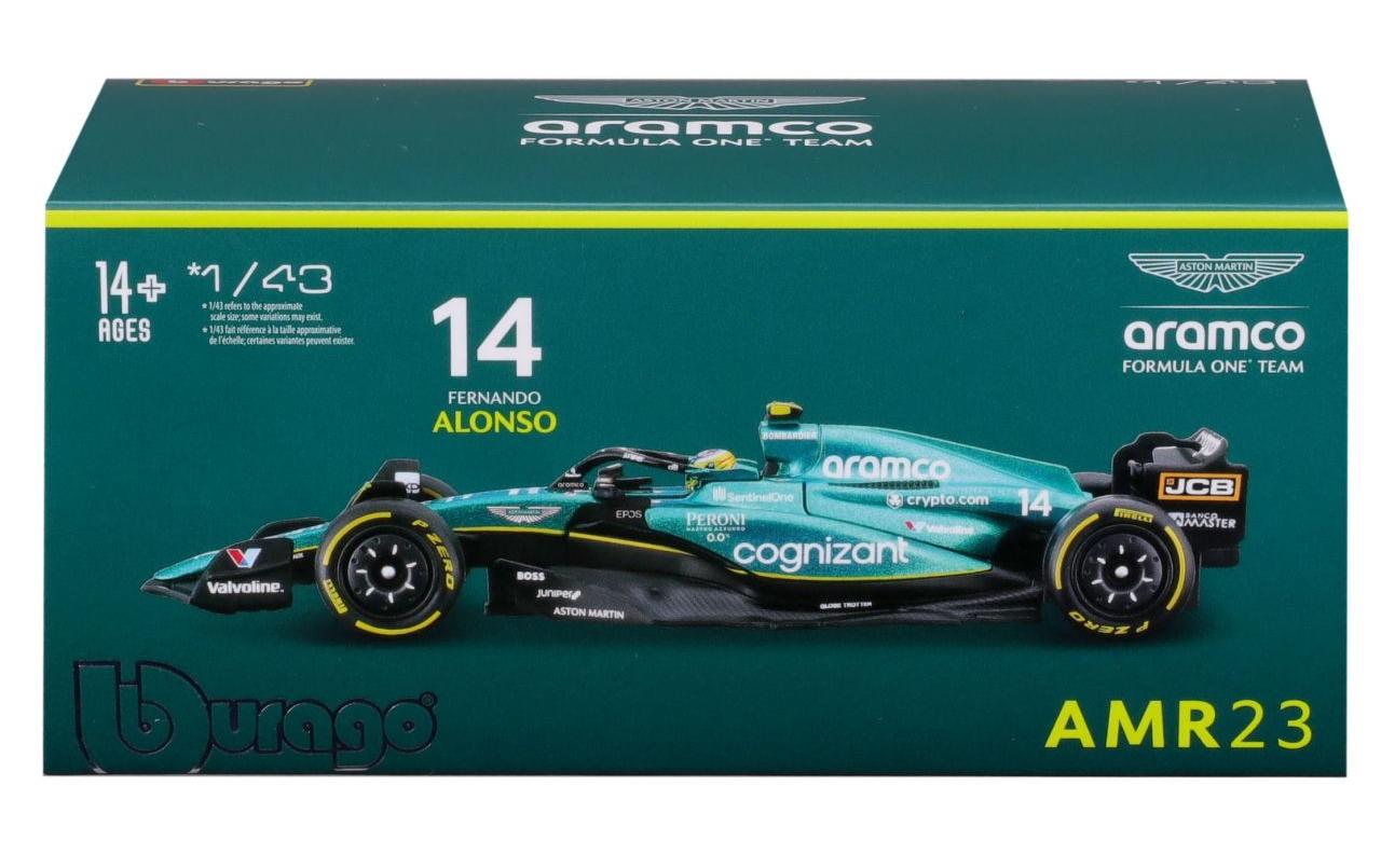 Aston Martin F1 AMR23 Alonso 2023 1:43Sammlermodell im Massstab 1:43