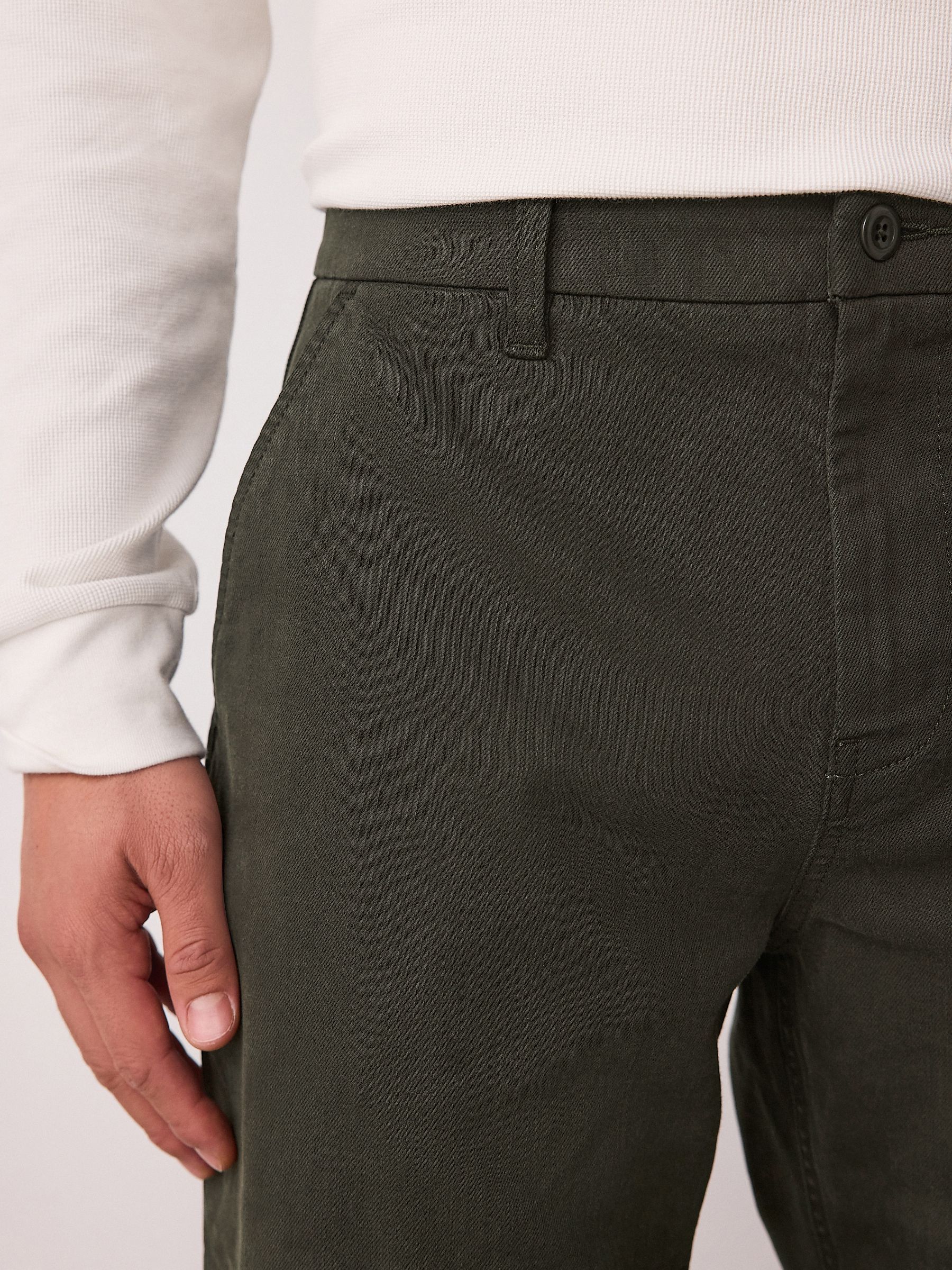 Donkergroen - Motionflex Chinos Trousers With Belt