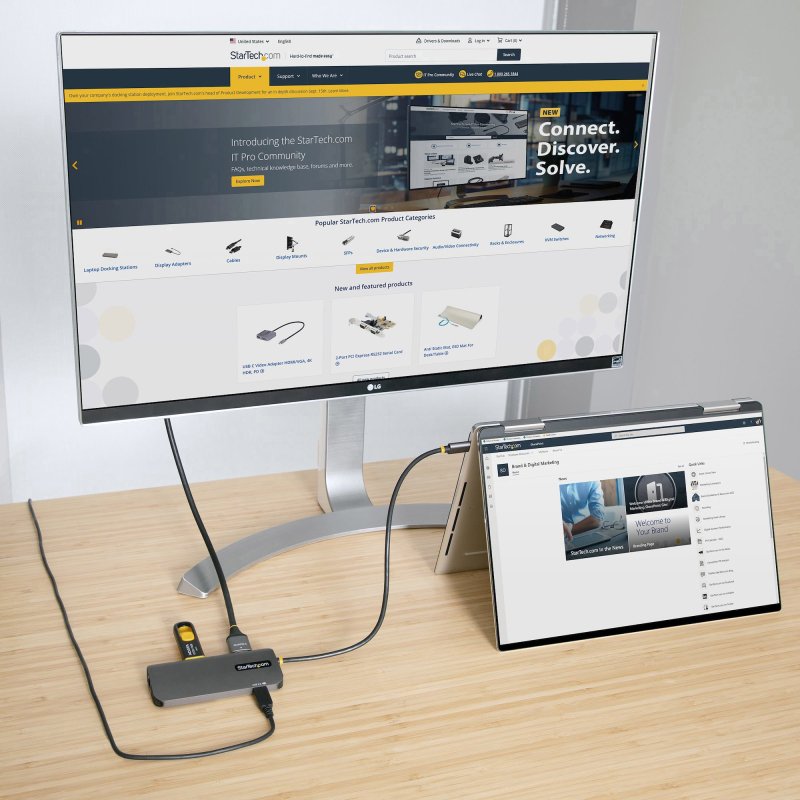Station d'accueil avec fil USB 3.2 Gen 1 (3.1 Gen 1) Type-C StarTech.com 127B-USBC-MULTIPORT Gris