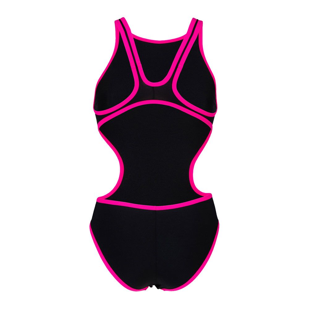 Arena ONE BIGLOGO - Maillot de bain 1 pièce Femme black/fluo pink