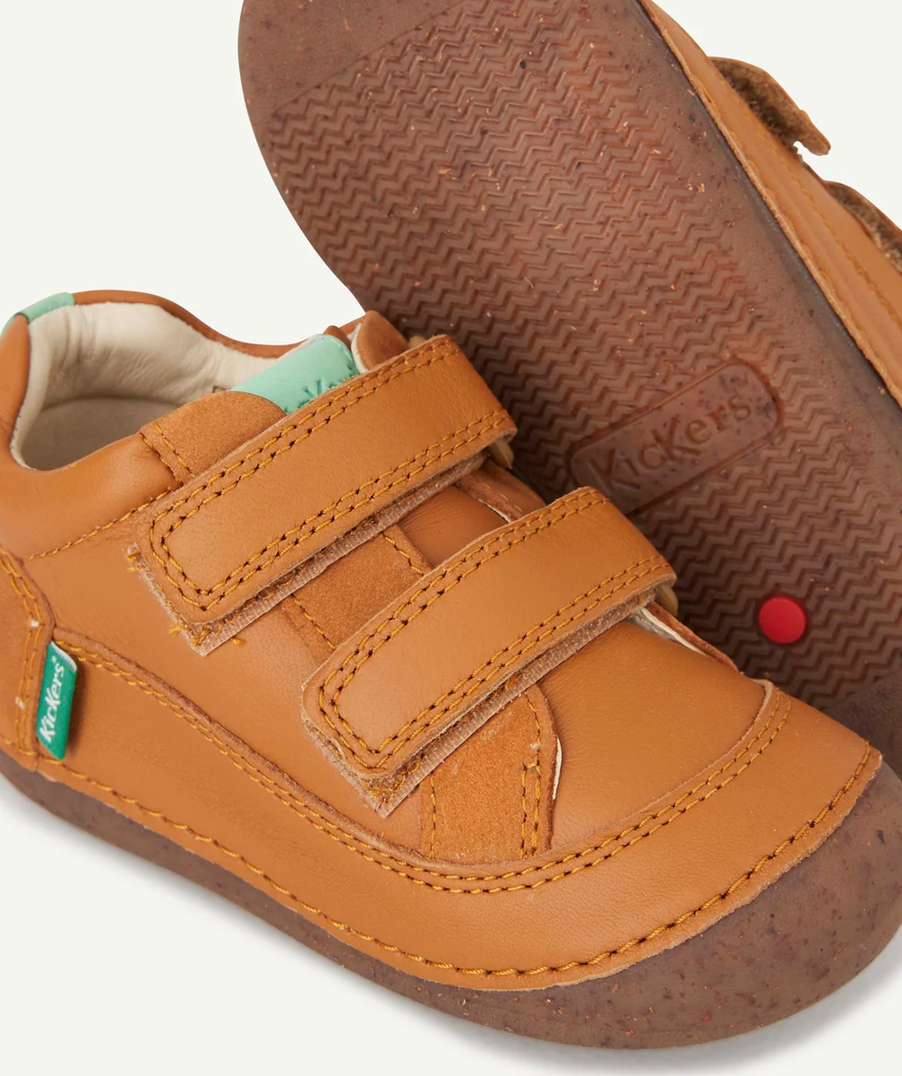 KICKERSBOOTS BÉBÉ CAMEL SOSTANKRO PREMIER PAS EN CUIR CAMEL