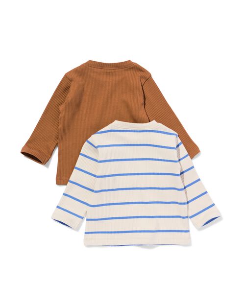 t-shirts côtelés pour bébé - 2 pièces multi