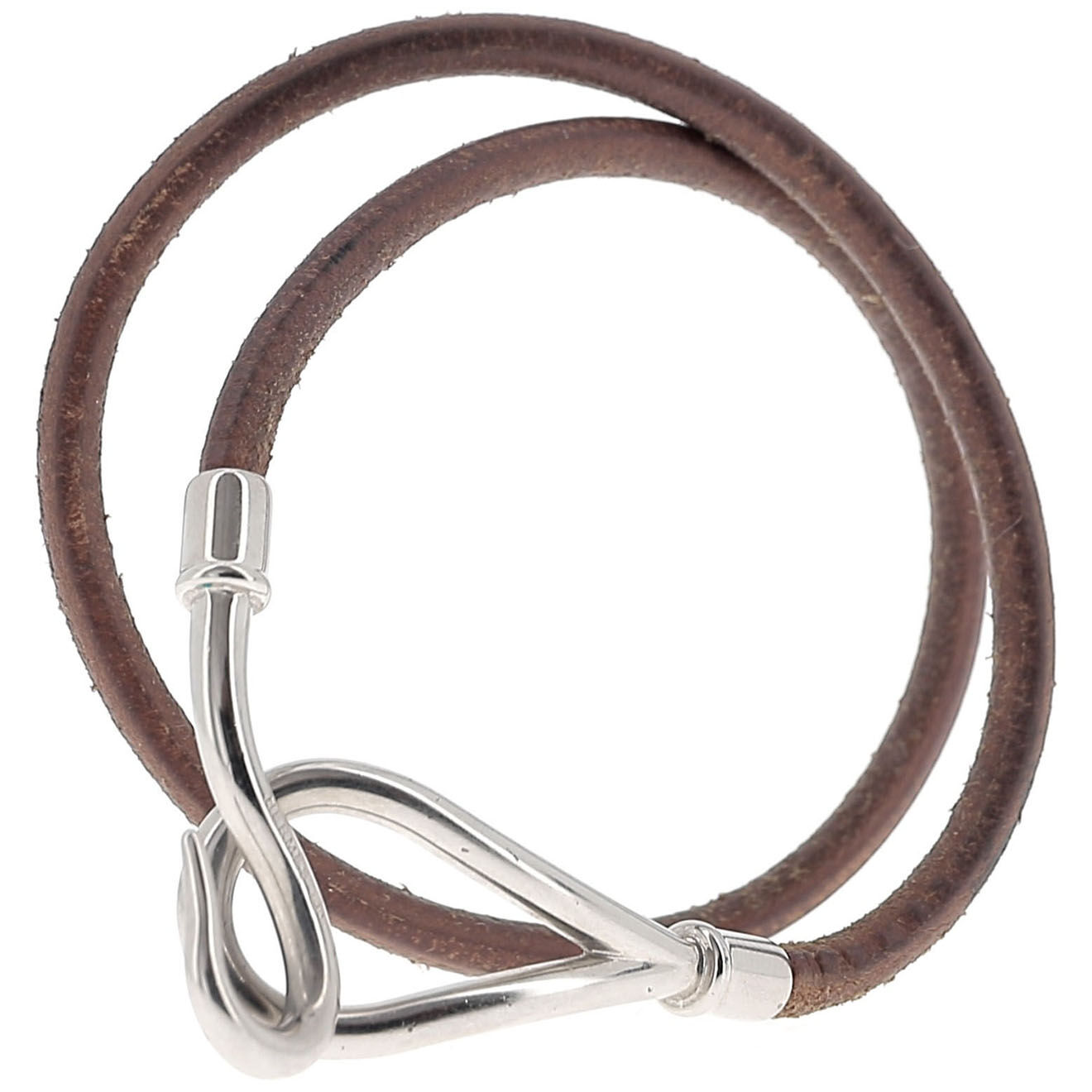 Hermès Collier en Cuir Jumbo marron - Très bon état